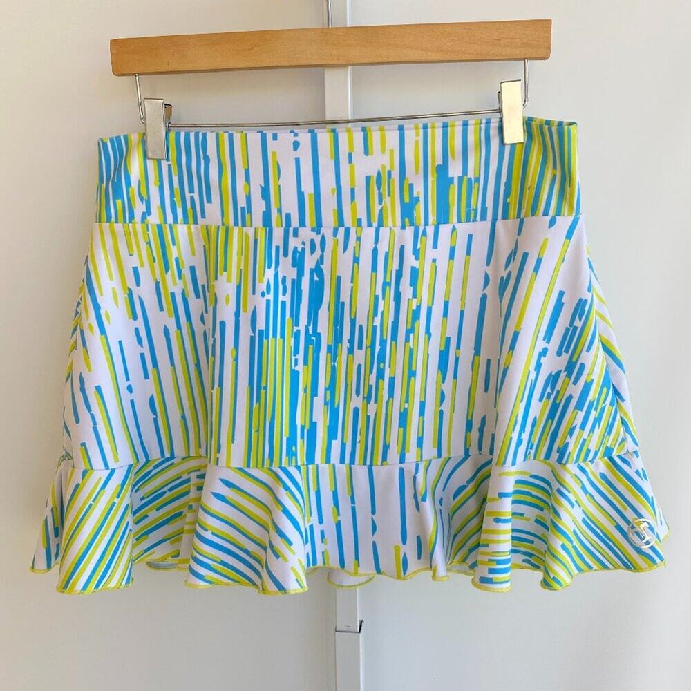 Tina + Jenna Skort Womens Size XL Blue GreenTennis Skirt Golf Pickleball